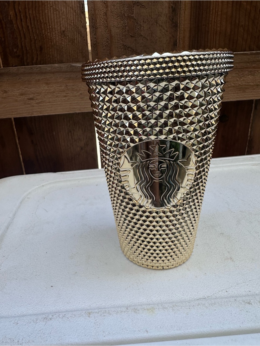 Starbucks Gold Studded Tumbler - Metallic Gold